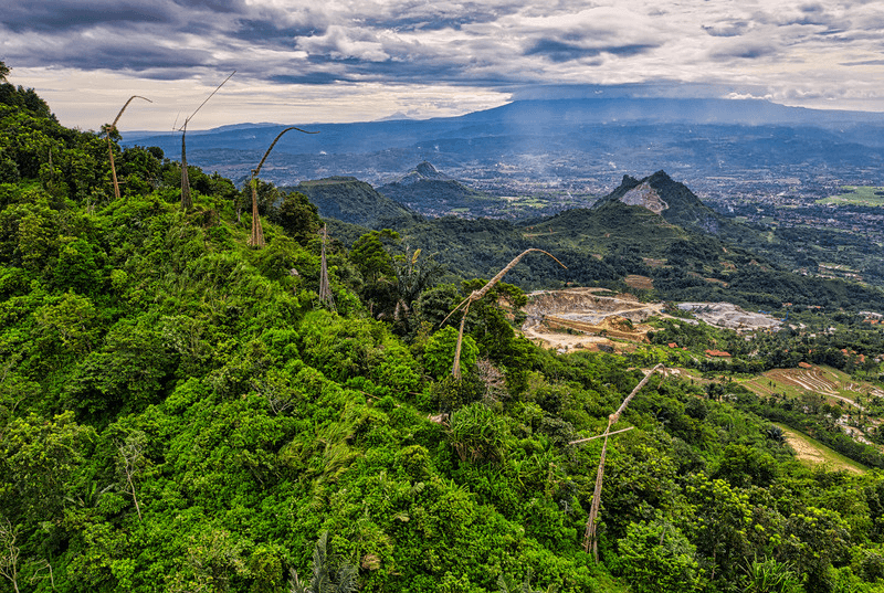 Valley and mountain view