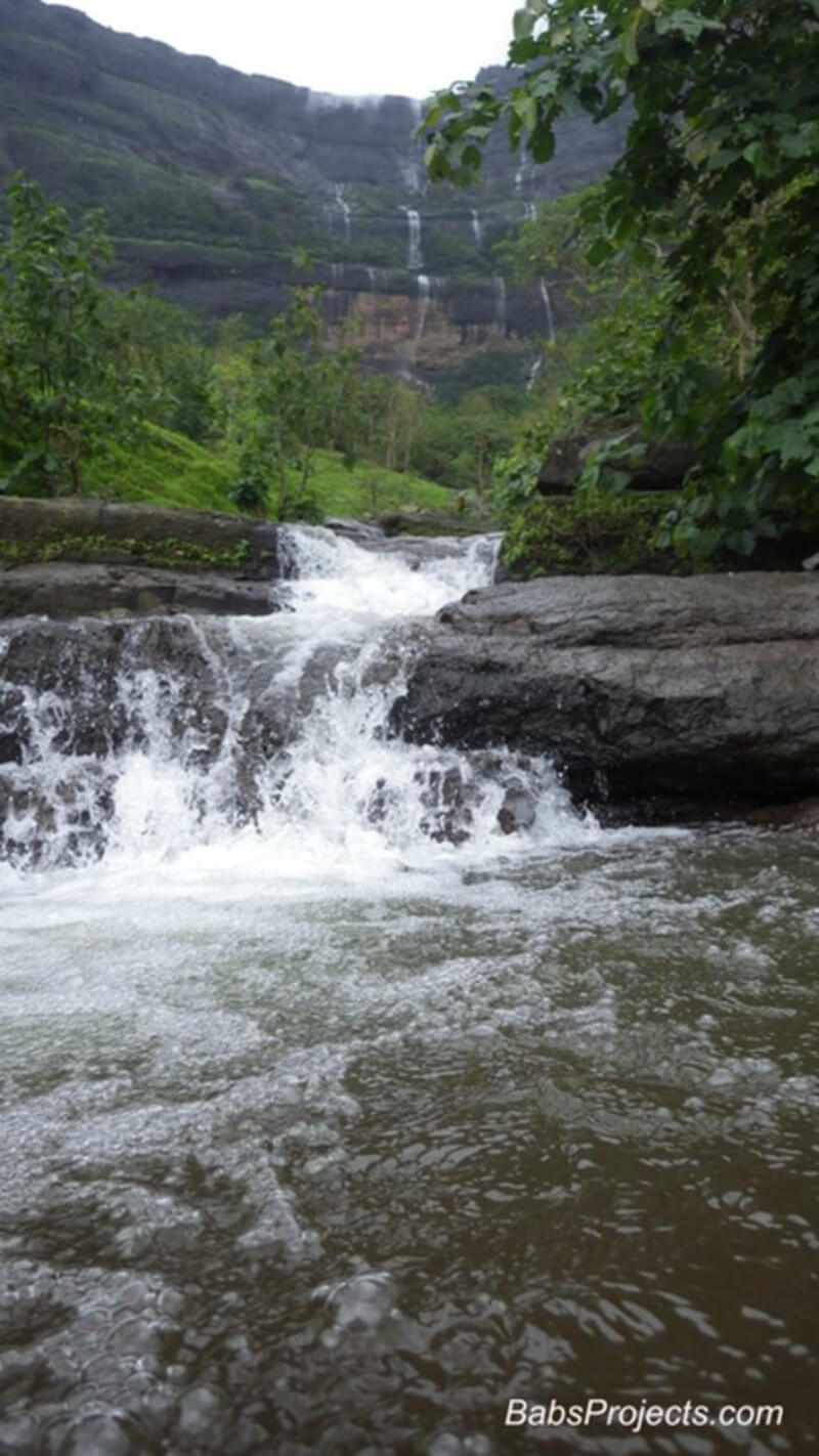 Waterfall on the mountainside
